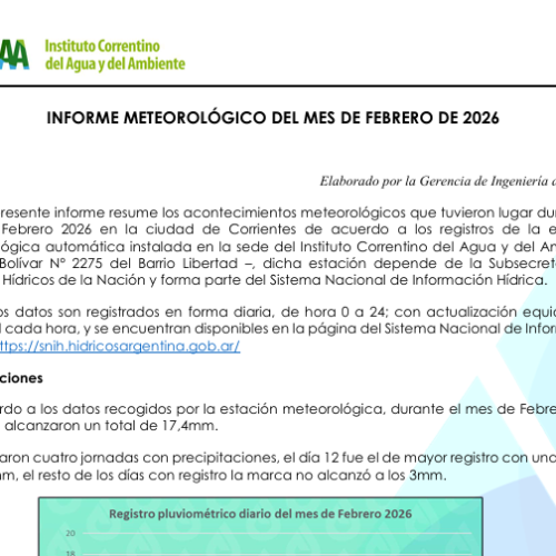Estación ICAA. Informe Meteorológico Febrero 2026
