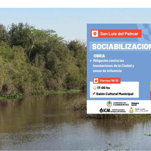 Jornada sobre la obra de mitigación contra las inundaciones en San Luis del Palmar Jornada sobre la obra de mitigación contra las inundaciones en San Luis del Palmar